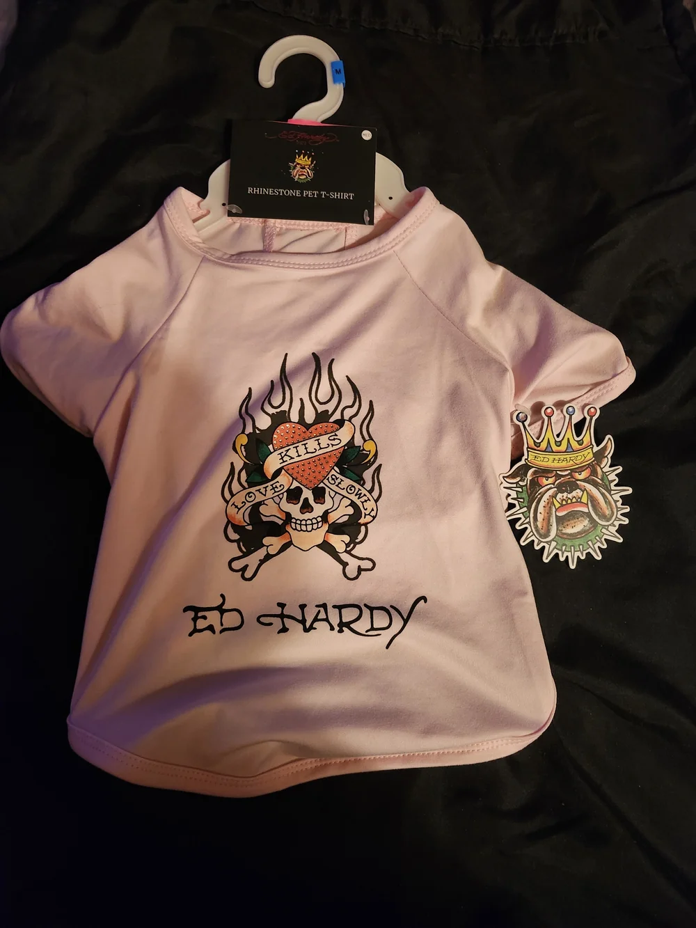 Ed Hardy Dog,or Cat Pet ' Pink Graphic Tee - Skull Design